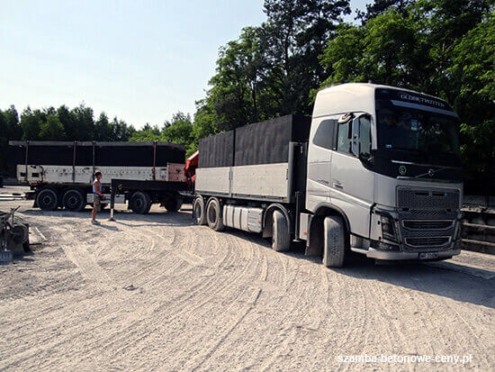Transport szamba betonowego do Chęciny z wykorzystaniem HDS